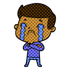 cartoon man crying