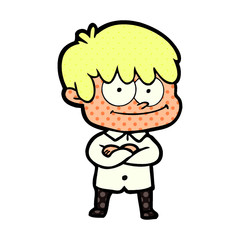 happy cartoon man