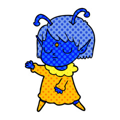 cartoon alien girl