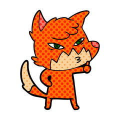 clever cartoon fox