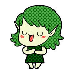 cartoon elf girl