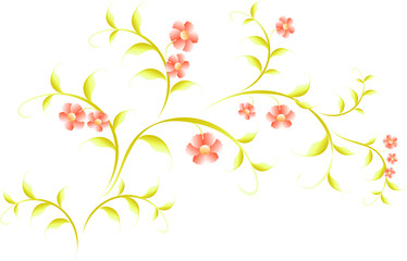 Pattern in the form of sakura branch. EPS10 vector illustration