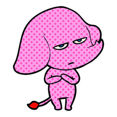 annoyed cartoon elephant