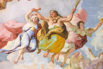 Allegorical Representation of Courage - Fresco in Stift Melk, Austria