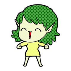 cartoon elf girl