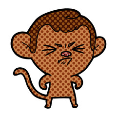 cartoon annoyed monkey