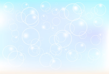Fototapeta na wymiar abstract bubble floating on soft blue background