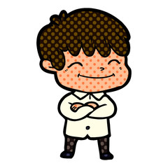 cartoon happy boy