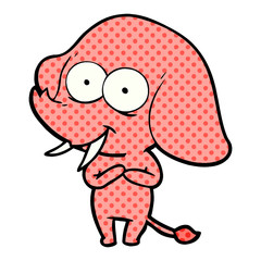 happy cartoon elephant