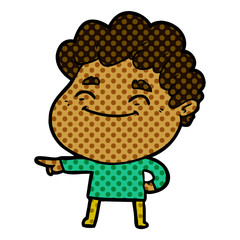 cartoon friendly man