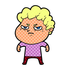 cartoon angry man