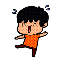 cartoon laughing boy