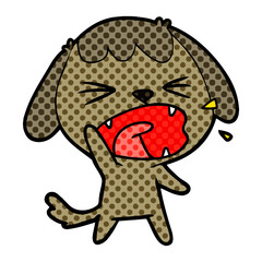 cute cartoon dog barking