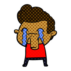 cartoon man crying