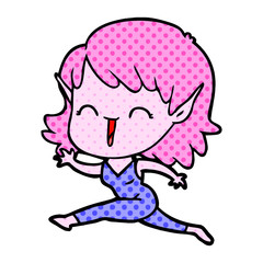 cartoon elf girl