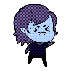 annoyed cartoon vampire girl