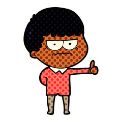 cartoon annoyed man