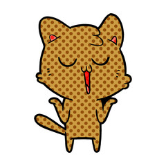 cartoon cat singing