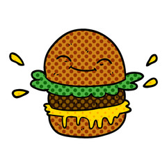 cartoon fast food burger