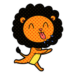 happy cartoon lion