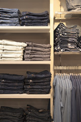 Jeans display shelf