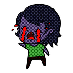 cartoon crying vampire girl