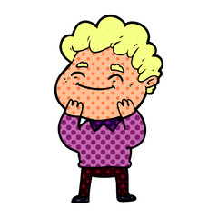 cartoon friendly man