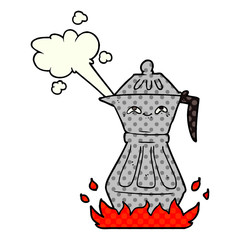 cartoon coffee pot