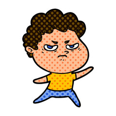 cartoon angry man