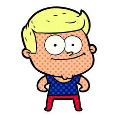 cartoon happy man
