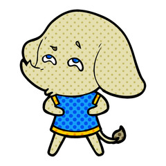 Fototapeta premium cartoon elephant remembering