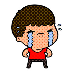 cartoon man crying