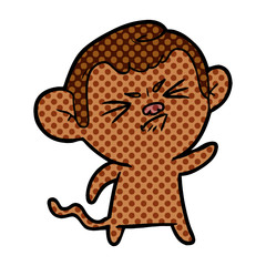 cartoon angry monkey