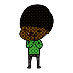 cartoon stressed man