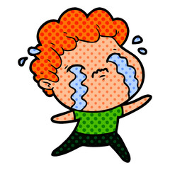 cartoon man crying