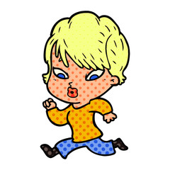 cartoon woman
