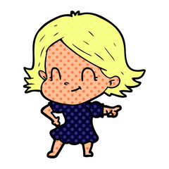 cartoon friendly girl