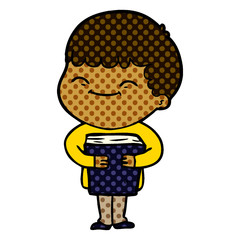 cartoon happy boy