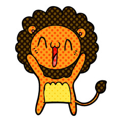 happy cartoon lion