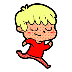 cartoon happy boy