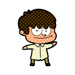 happy cartoon man