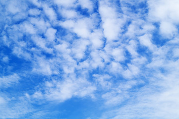 White cloud on turn blue background