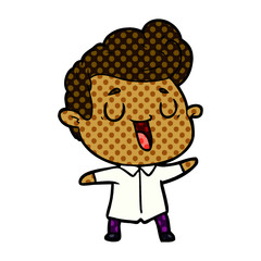happy cartoon man