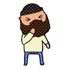 cartoon man with beard