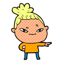 cartoon woman