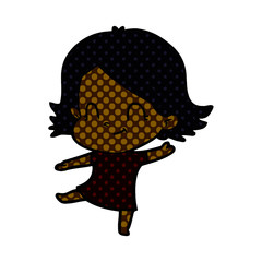 cartoon friendly girl