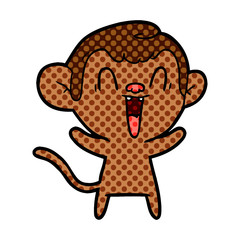 cartoon laughing monkey