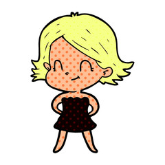 cartoon friendly girl