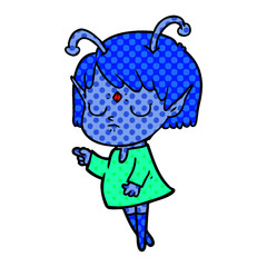 cartoon alien girl