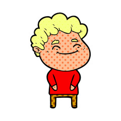 cartoon friendly man